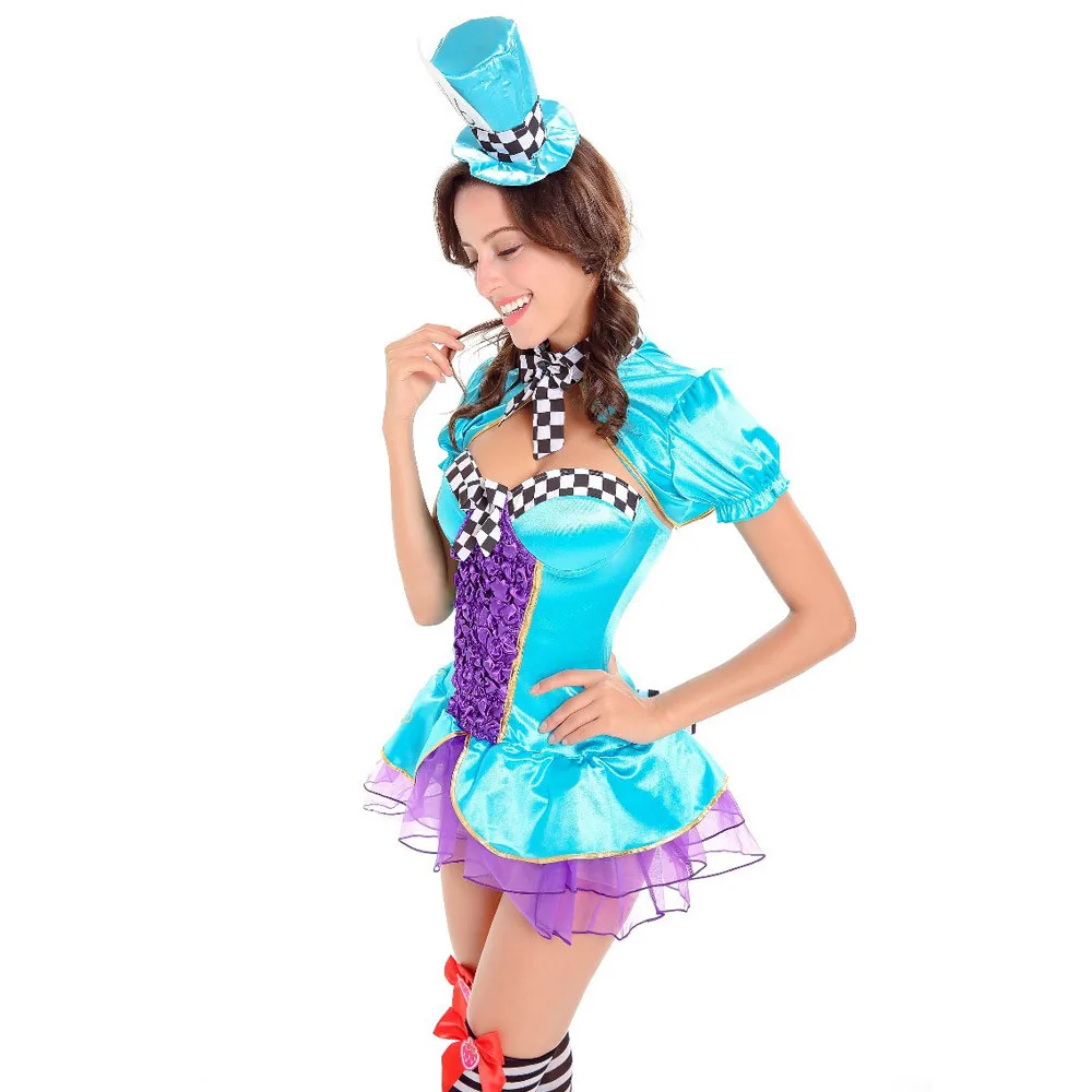 Женский сексуальный костюм Алиса в стране чудес|cosplay costume|fancy dressdress halloween |