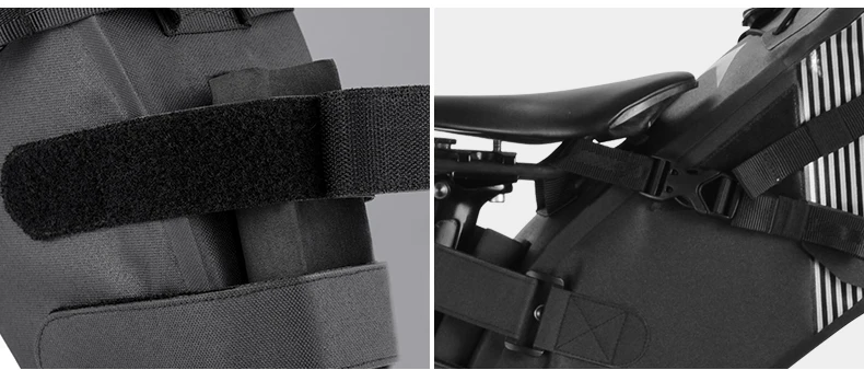 ROCKBROS 10L MTB велосипедные задние Сумки Водонепроницаемые многофункциональные регулируемые ультра-большие велосипедные сумки треугольная седельная сумка