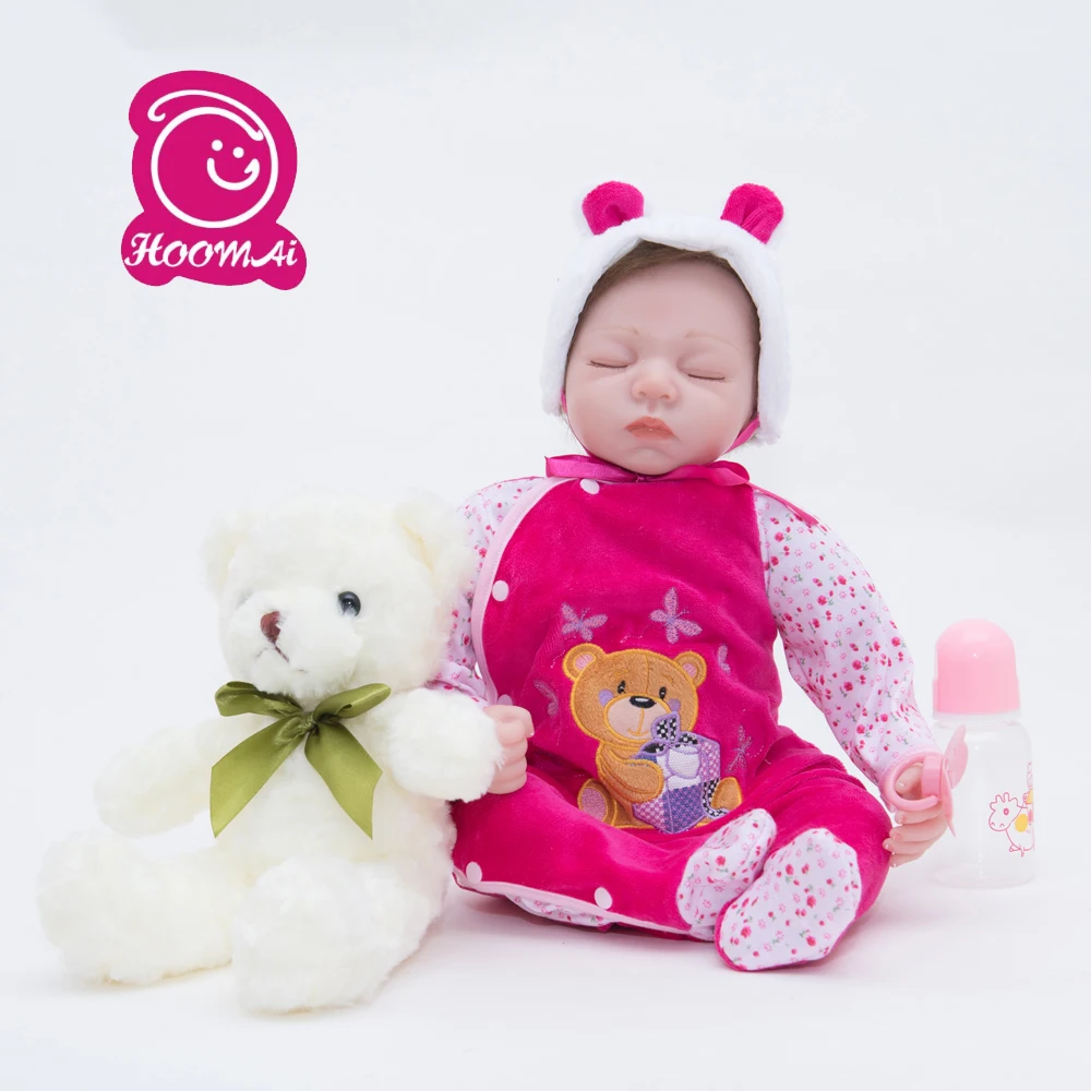 

22" 55cm Action Figure Toys Sleeping Doll Kid's Toys Girl Boy Accompany Toys Birthday Gifts Reborn Babe Bouquets Doll Reborn