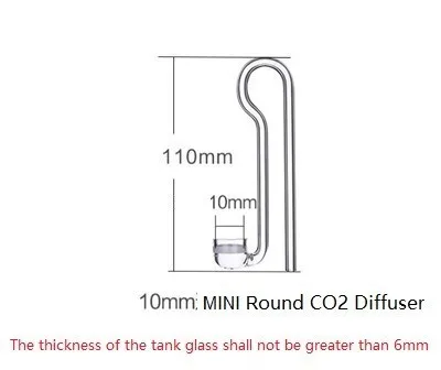 ADA Quailty VIV мини плоский круглый нижний стеклянный регулятор для аквариума подвесной СО2 распылитель аквариума для растений для выращивания рыб - Цвет: Mini diffuser 10