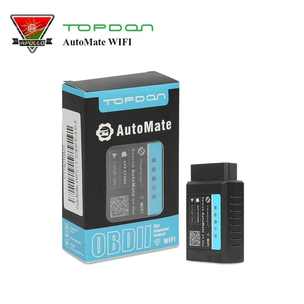 Topdon автоматический ELM327 PICI8F25K80 elm 327 WIFI с полным OBD2 функциями выключения MIL мини
