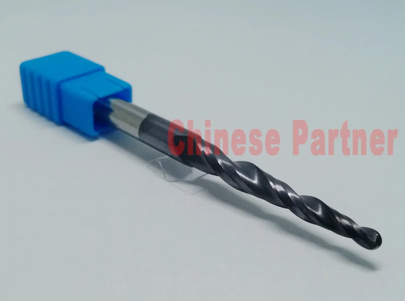 

2pcs-R1.5*D6*30.5*75L*2F HRC55 Tungsten solid carbide Coated Tapered Ball Nose End Mills taper and cone milling cutter