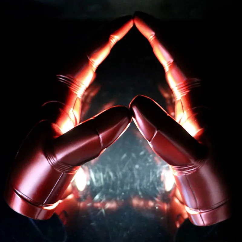 

Superhero Iron Man Tony Stark model Avengers 4 Endgame Quantum Realm Series Mark 3 Gloves with LED Light PVC Action Figure toy