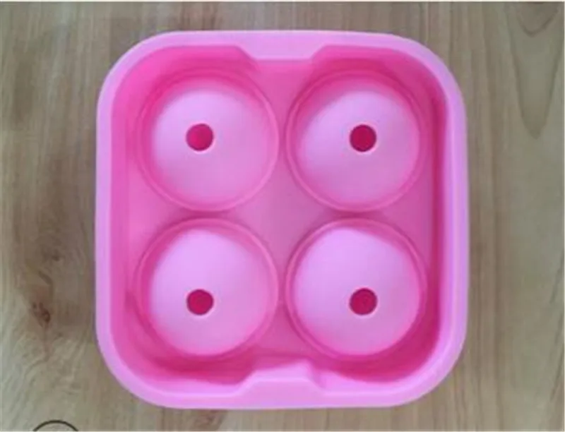 Round ice lattice mold Silicone Ice Hockey Box 4 Spherical Practical Wine Bar Household Mold | Дом и сад