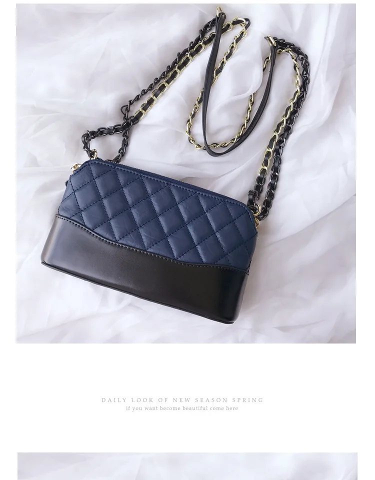 

New Leather Rhombus Chain Clutch Hand Bag Fashion Small Fragrant Wind Mini Multi Compartment Single Shoulder Satchel Bag
