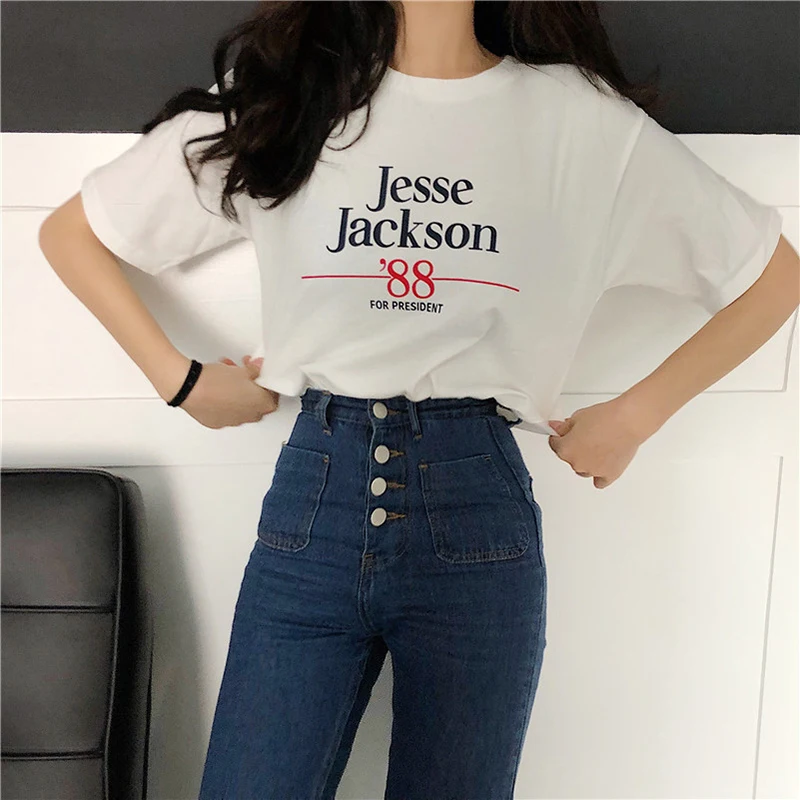 

Women Summer Letter Print Basic Pullover T-shirt Brief Cotton Female Short Sleeve Tshirt Ladies Tunic Tops Tee Shirt Femme