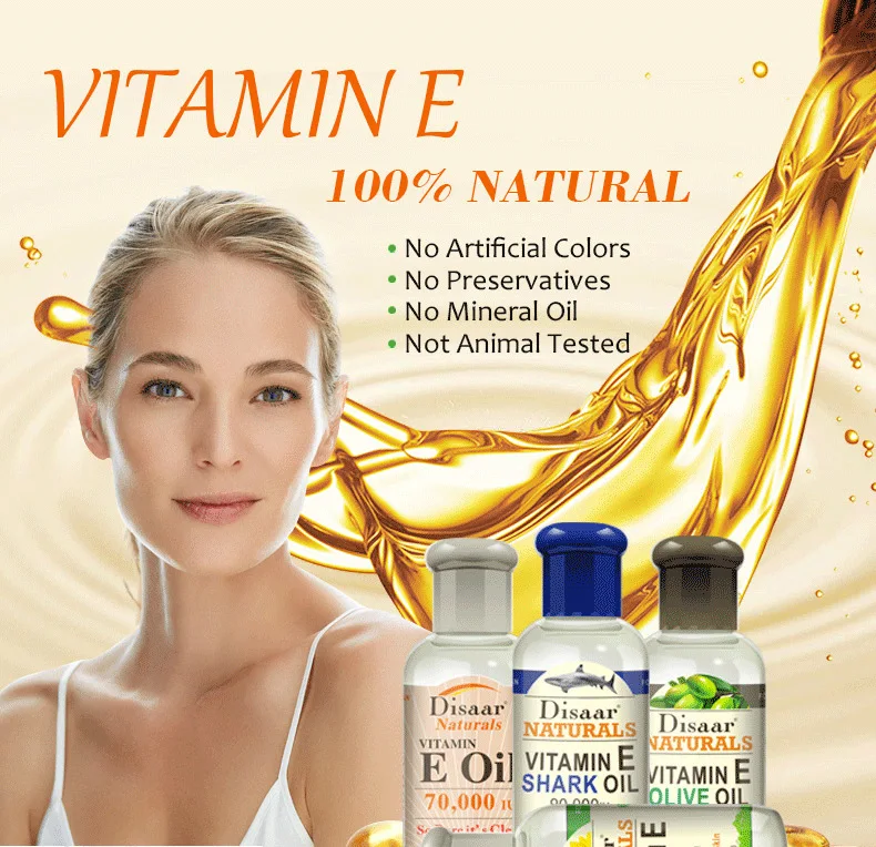 Disaar натуральный витамин е Акула подсолнечное оливковое масло 90000 IU увлажняющее сухое отбеливание кожи, увлажнение, против морщин уход за лицом