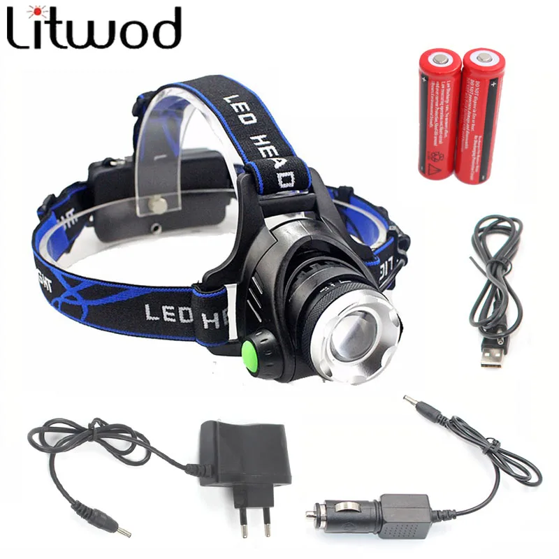 

Litwod z20 LED Headlamp Aluminum XM-L L2 / T6 Zoom Led Headlight Head Flashlight Adjustable Head Lamp 18650 Battery Front Light