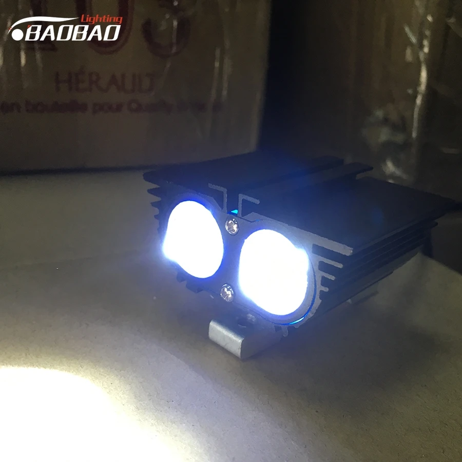 BAOBAO 1500lm 6500k 12v светодиодный мотоциклетный головной светильник алюминиевый