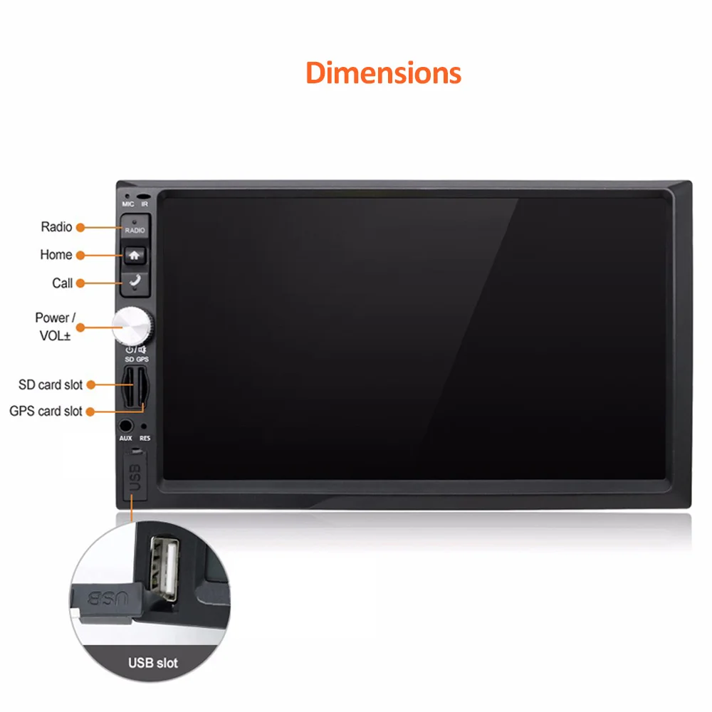 Best Eunavi Universal 2 din Android 8.1 Car player GPS+Wifi+Bluetooth+Radio+octa core CPU+DDR3+Capacitive Touch Screen+car pc+audio 2