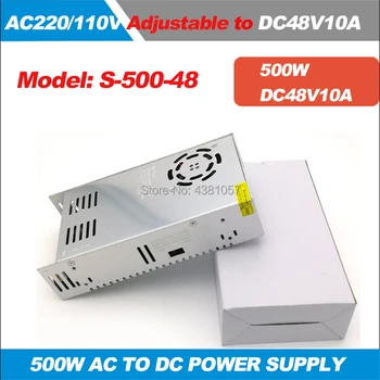 

500Watts 48V Lighting Transformers 110V/220V AC to DC 48V 10A, 500W AC to DC Switch Power Supply Adapter Converter for LED