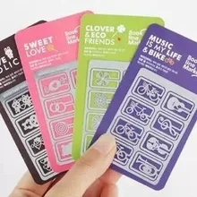 8 шт./упак. мультфильм книжная Закладка из нержавеющей стали в форме клевера с дизайном в виде костюма кролика книжная Закладка Подарок книги маркировочные зажимы офисный планировщик