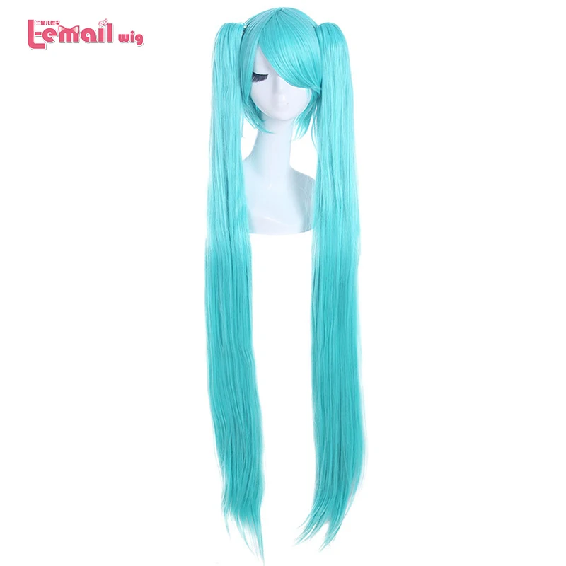 

L-email wig VOCALOID Hatsune Miku 120cm/47.24inches Cosplay Wigs Long Blue Heat Resistant Synthetic Hair Perucas Cosplay Wig