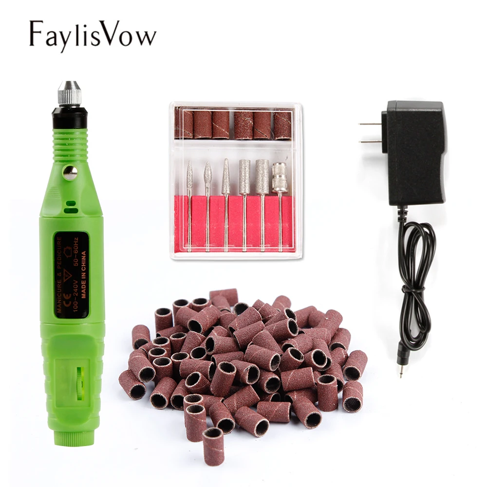 

Electric Nail Drill Bit Apparatus Machine For Manicure Pedicure Nail Art Milling Cutters Gel Remover Tools Nail Grinder Set