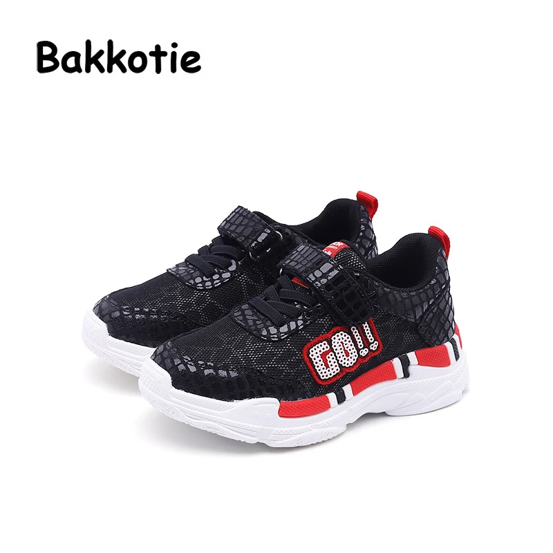 Bakkotie 2018 Осенняя мода новый малыш Повседневное тапки дети девушка сетки