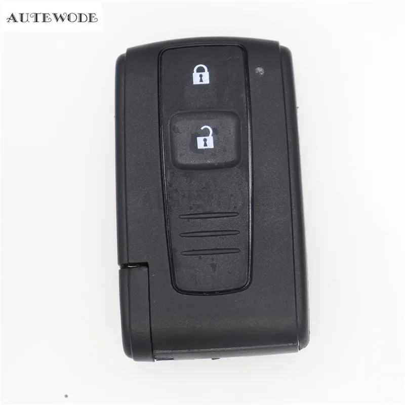 

AUTEWODE Replacement 2 BUTTON REMOTE KEY CASE FOR TOYOTA PRIUS COROLLA VERSO TOY43 BLADE NO LOGO