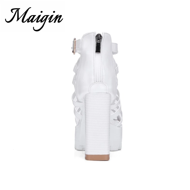 Maigin 11 5 см Босоножки на платформе и высоких каблуках Для женщин 2018 новый открытый