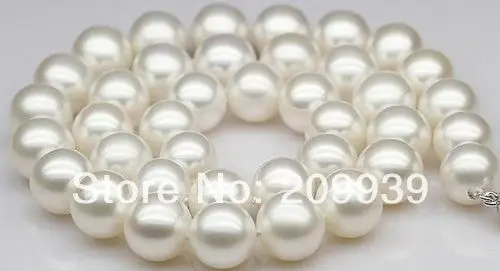 

huij 003326 18"JAPANESE AKOYA PERFECT 12MM WHITE PEARL NECKLACE 14k