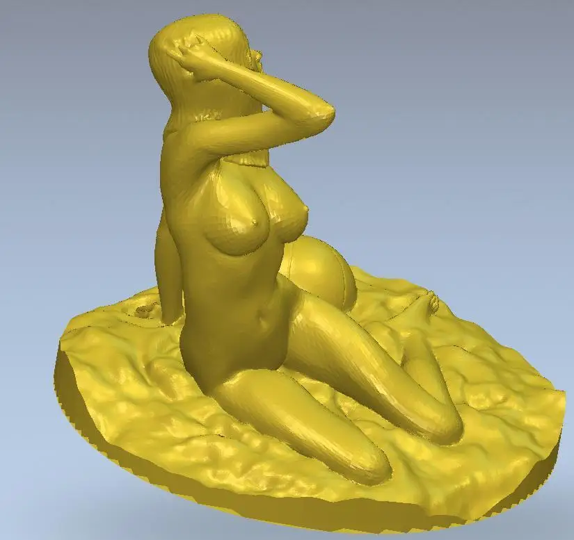 3d модель рельef для ЧПУ или 3D принтеров в формате STL девушка с мячом|3d model relief|3d relief