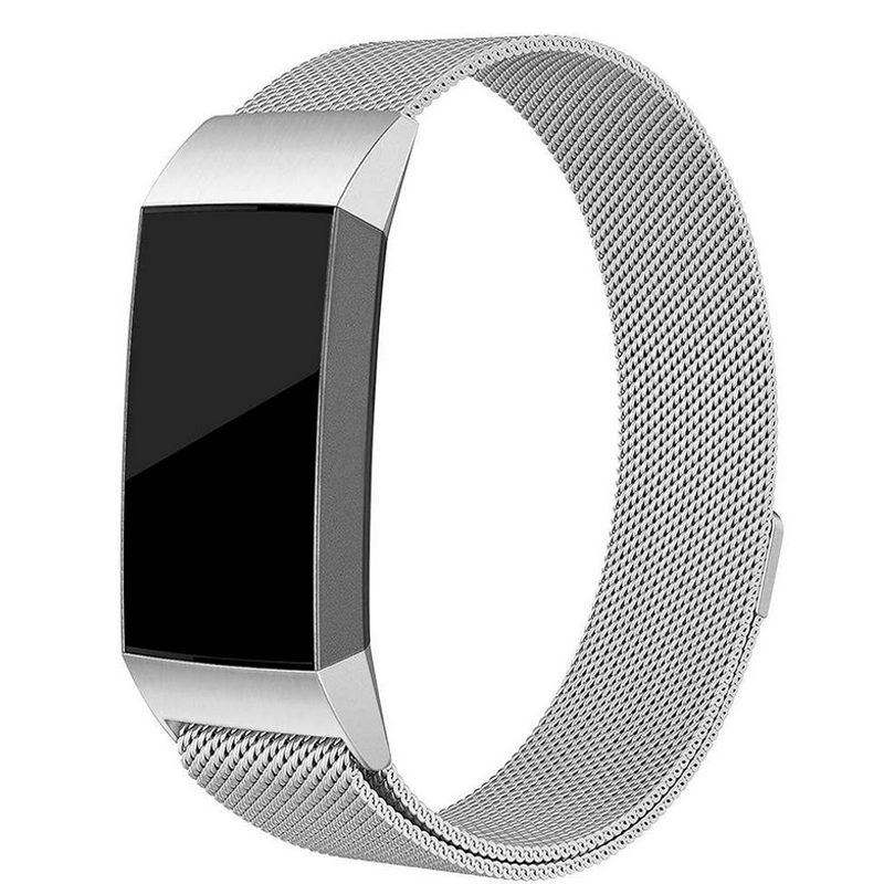 Сменный ремешок для Fitbit Charge 3, Миланский металлический магнит из нержавеющей стали