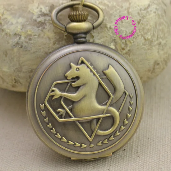 Fullmetal Alchemist Pocket Watch necklace men Cosplay Edward Elric with
