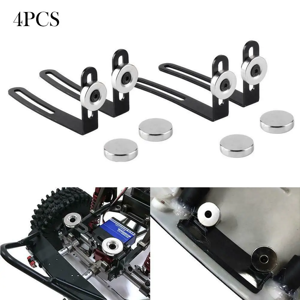 

4PCS RC4WD D90 Crawler Crawler Shell Body Mount Magnet Bracket for 1:10 RC Crawler Car Axial SCX10 90046