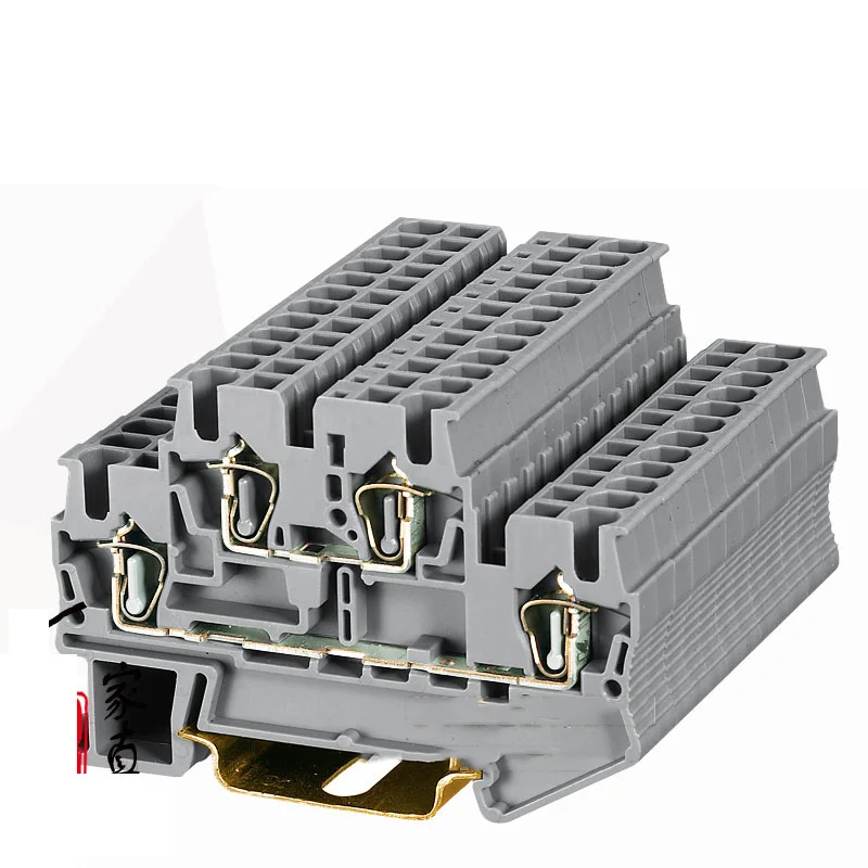 

100 pcs/bag STTB2.5 Terminal rail Wiring board connector terminals Wire Cable Terminals STTB-2.5