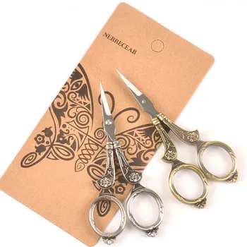 

Embroidery scissor European Retro Classic Vintage Antique Craft Gold Sewing Crane Tailor Scissor Handicraft c2620