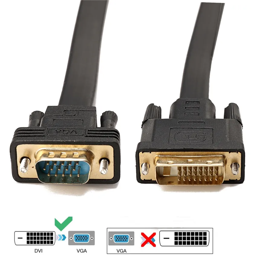 Адаптер DVI VGA 1080P D 24 1 Папа Мужской конвертер стабильная передача цифрового видео