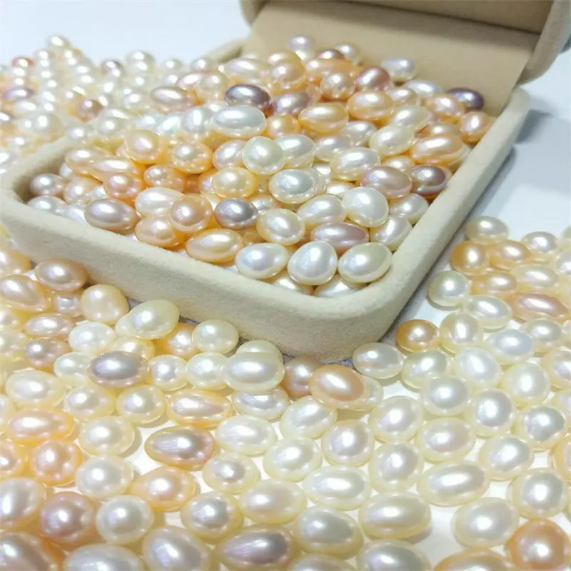 

6~11mm Oval Shape Freshwater Pearls 100% Natural Color Immaculacy Pearls DIY Bracelet Necklace Earring Fine Jewelry Accessories