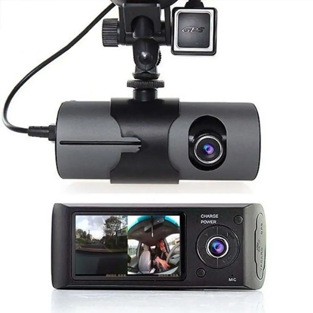 2 7 дюймов Full HD Автомобильный dvr камера VCR g сенсор gps в 1 двойная DVR Авто Стайлинг