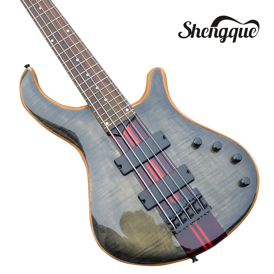 custom-shop-5-strings-Mayones-electric-bass-guitar
