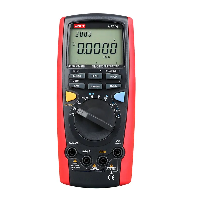 

UNI-T UT71A Digital MultiMeter Ture RMS AC DC Meter Volt Ampere Ohm Capacitance Temp tester Ammeter Multimeter Pocket Multimete