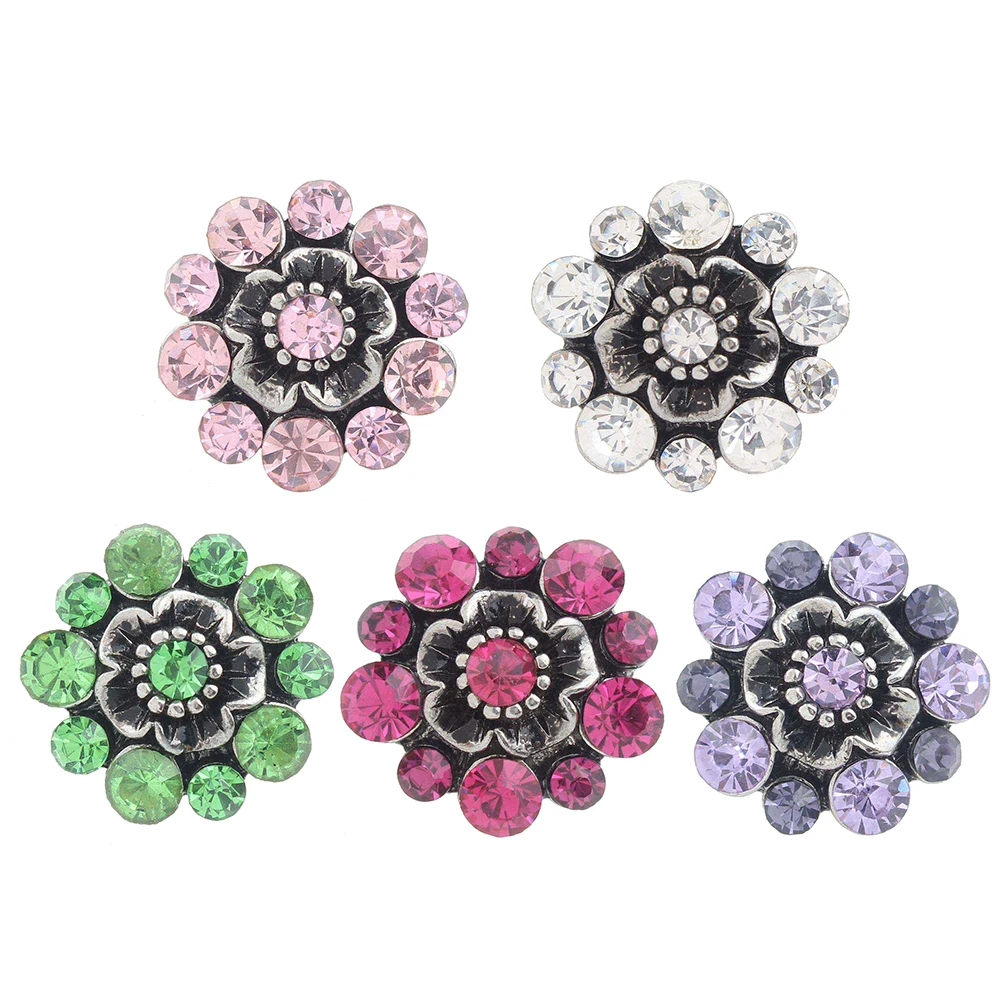 

JaynaLee 20mm Crystal Flower Snap Charm Pops Fit Ginger Snaps Interchangeable Jewelry for women men gifts GJL1191