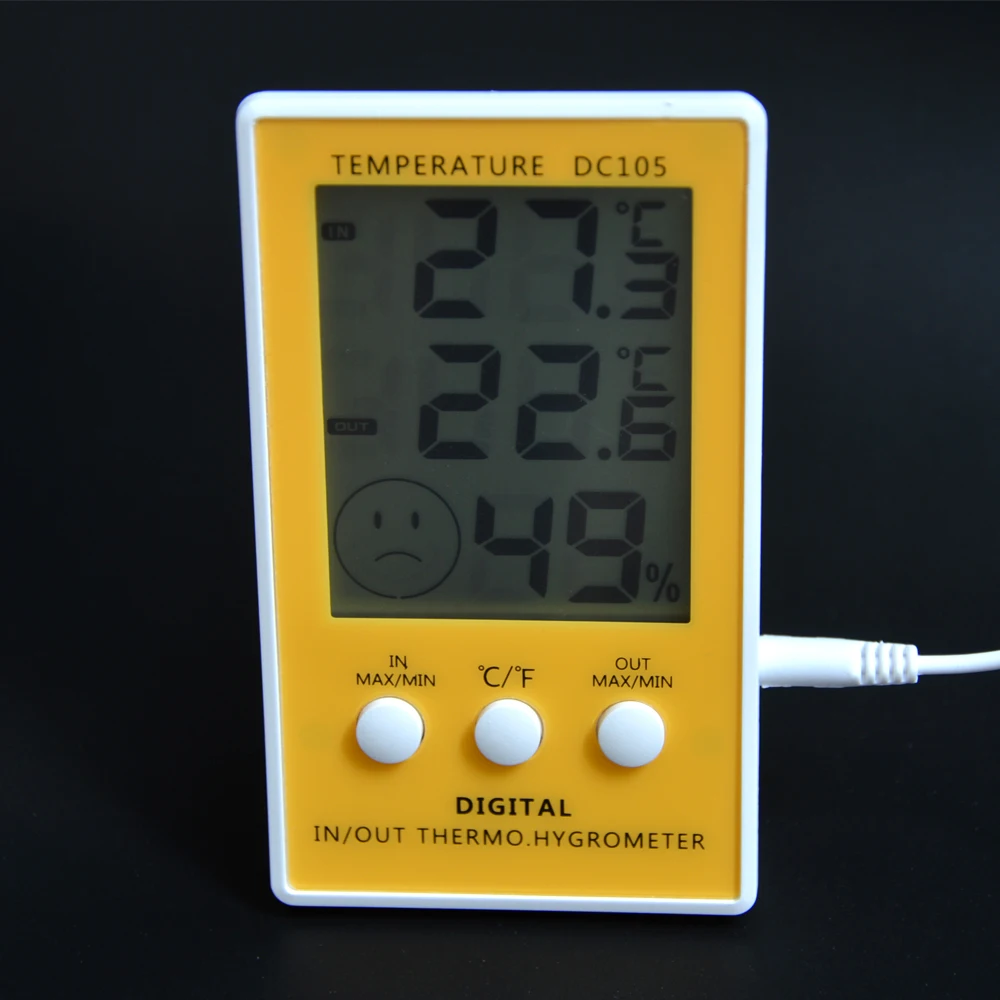 1 шт. DC105 ЖК-цифровой термометр-гигрометр, Метеостанция для использования в помещении, измеритель температуры и влажности, температурный дисплей