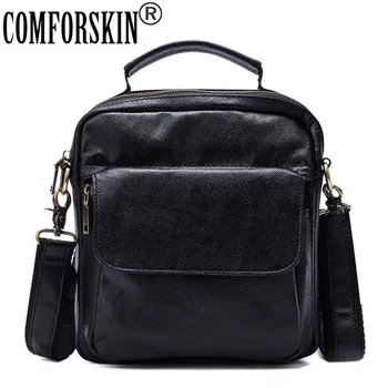 

COMFORSKIN Luxurious Genuine The First Layer of Leather Men Shoulder Bag 2020 New Arrivals Hot Brand Vintage Style Male Handbag