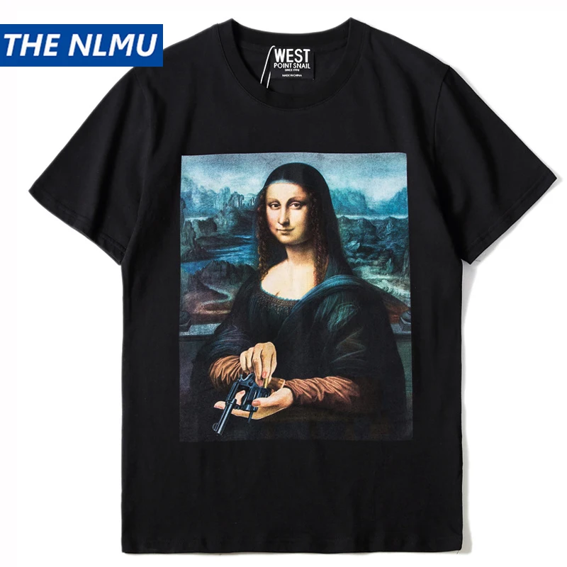 

Funny Print T-shirts Men Streetwear tshirt O-Neck 2019 Summer tshirts Hip Hop Tops Tees for Male Black HA158