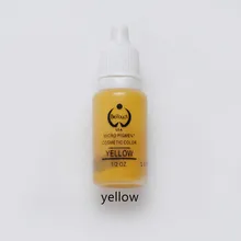 Перманентный макияж для бровей и губ наращивание ресниц, пигмент, 1/2 OZ 15 мл Желтый цвет 2 шт., набор чернил для татуажа