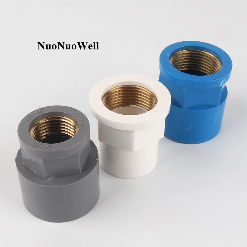 15pcs 20~32mm To 1//2~1 Copper Thread PVC Elbow Joints Garden Irrigation Water Pipe Connectors Aquarium Fish Tank Tube Joints Color : 20mm 1I2 Inch, Diameter : Gray