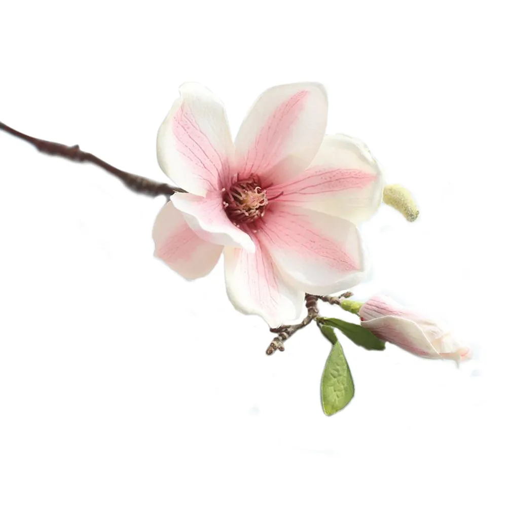 artificial fake flowers leaf magnolia floral wedding bouquet party