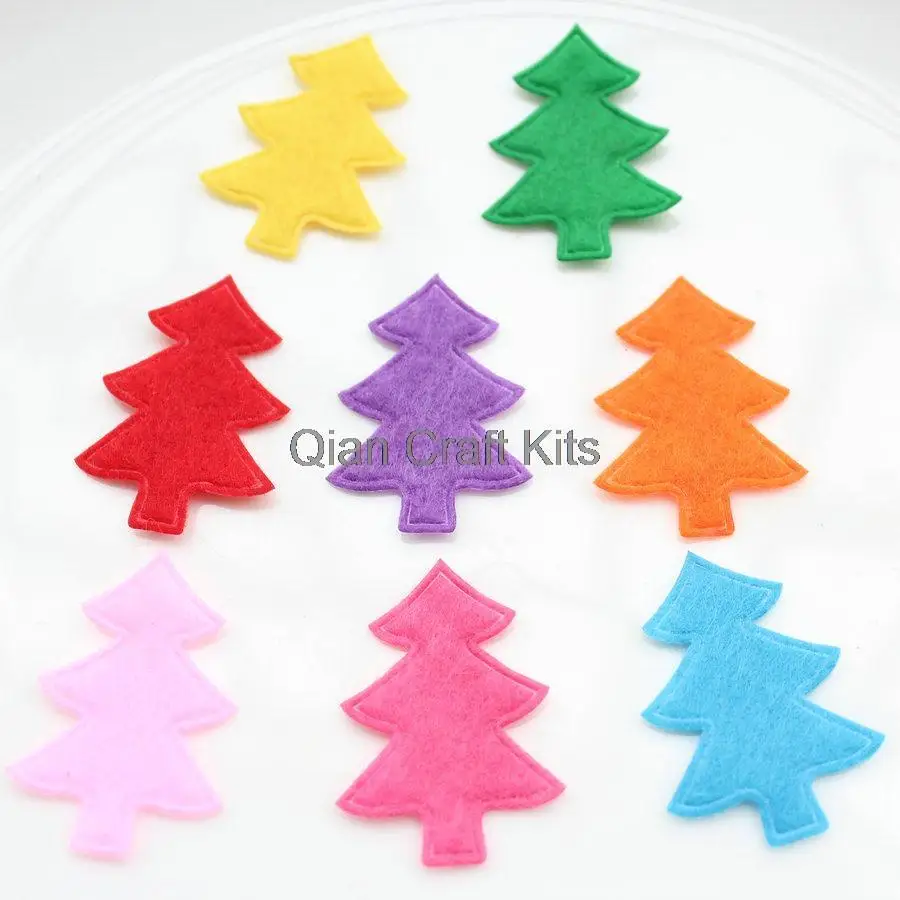 1000pcs christmas tree 32mm felt appliques, christmas applique, hair
