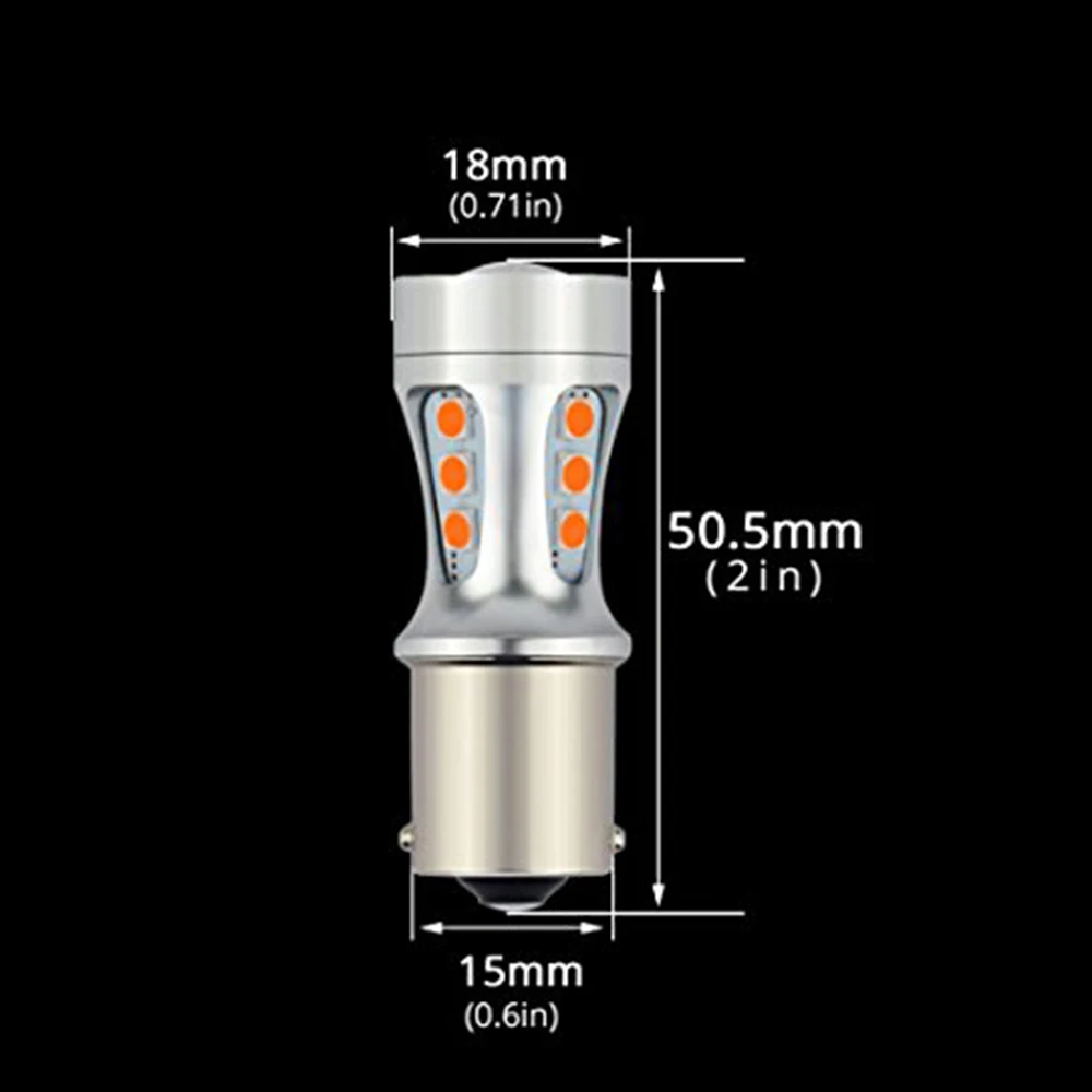 YSY 2 шт. 1156 BA15S S25 3030 18smd Canbus без ошибок SMD белые светодиодный ные лампы P21W Поворотная