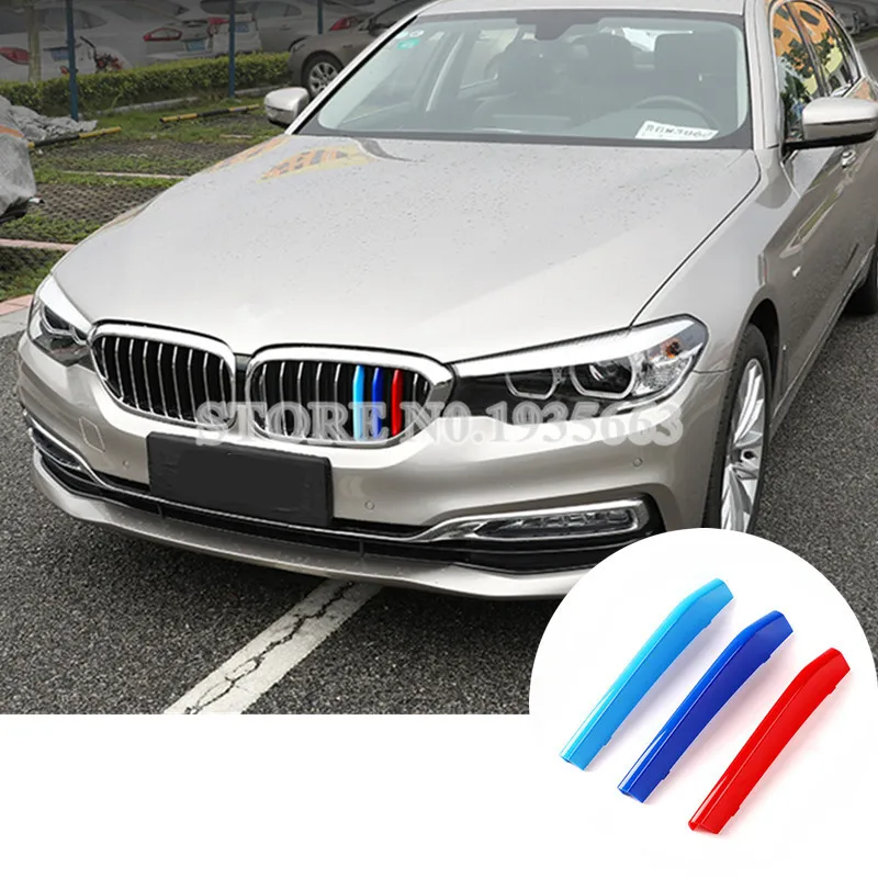 

For BMW 5 Series G30 ABS Front Grill Grille Insert Trim Cover 2017-2018 3pcs