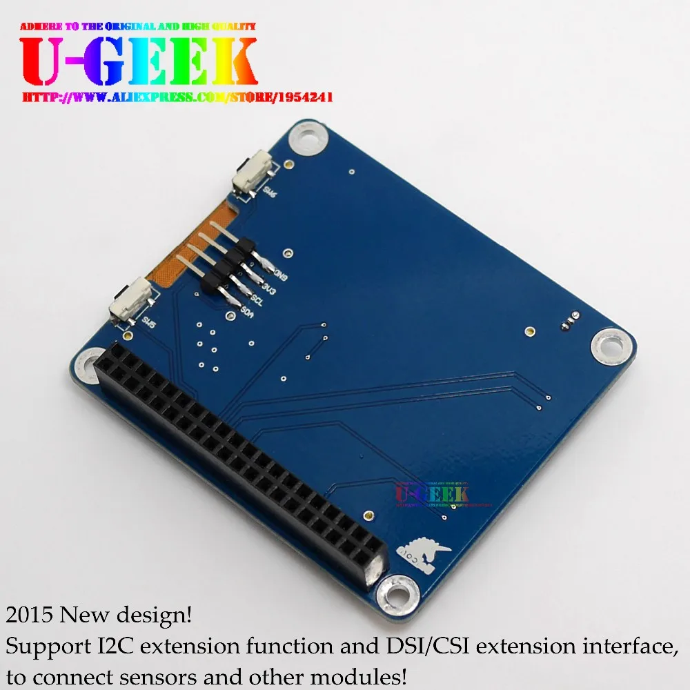 Поддержка I2C! UGEEK дизайн! 2,2 дюймовый ЖК-экран TFT с 6 кнопками и ИК-дисплеем для Raspberry Pi 3B 2B 3A+ Zero 3B+ 4B