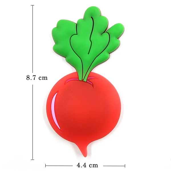 1 шт. овощные Фрукты Силиконовые магниты на холодильник белая доска мультфильм еда стикер магниты на холодильник размещение сообщения украшение дома - Цвет: Carrot