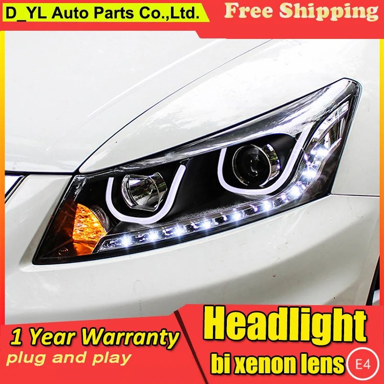 Car Styling Headlights for Accord 2008 2013 LED Headlight for Accord Head Lamp LED Daytime