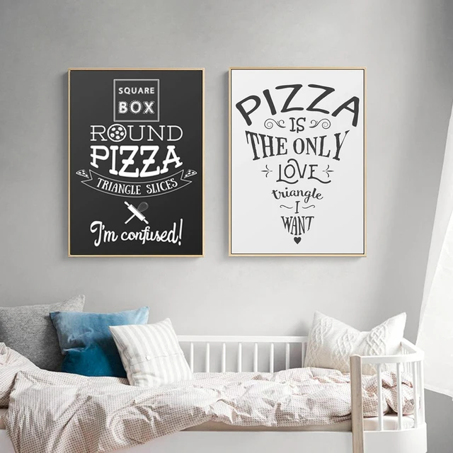 Arte da parede Frase Inglês Pizza Cartaz Maconha Foto 