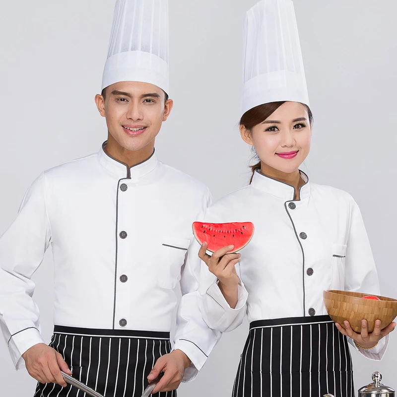 Новый стиль шеф повара с коротким рукавом для мужчин и женщин кухонная посуда