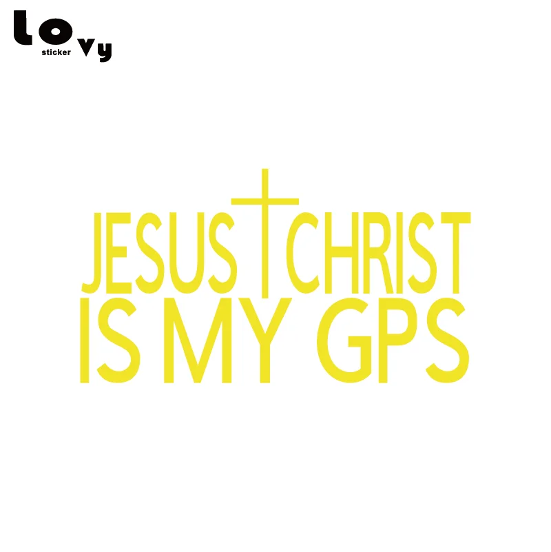 JESUS CHRIST IS MY gps виниловая забавная наклейка для автомобилей христианская вера автомобильные аксессуары CA1194