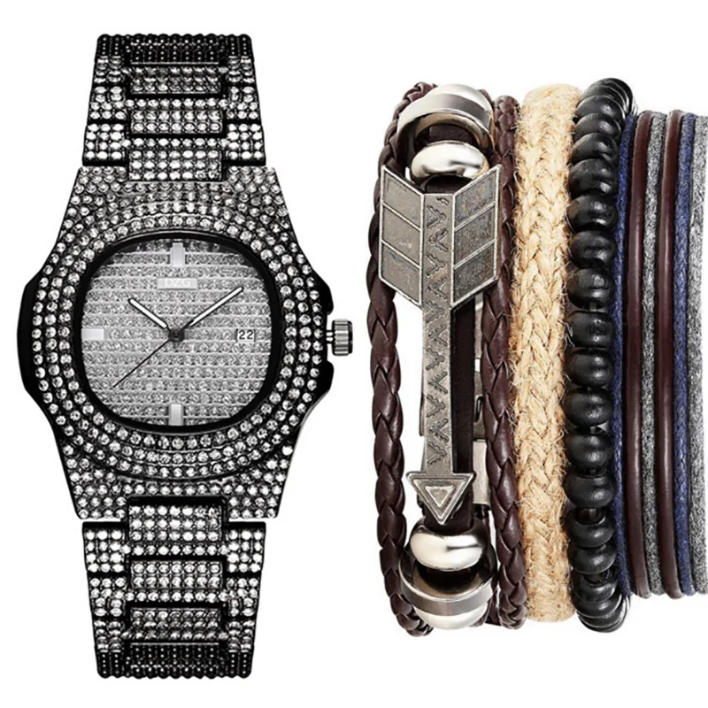 

zegarek meski men's Watches luxury Men Watch Bracelets Business Quartz reloj mujer montre Analog Wristwatch Relogio masculino